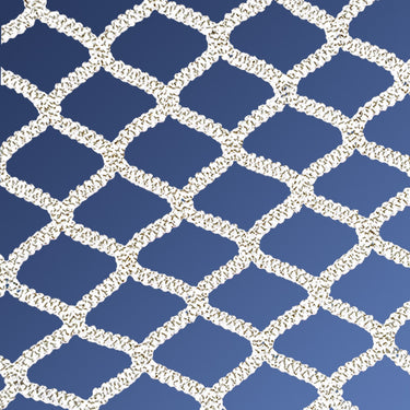 Box Lacrosse Replacement Net - NetX1 - (7mm) Seamless One-Piece Lacrosse Net (4 ft.H x 4 ft.9 in.W x 4 ft.6 in.D) (White)